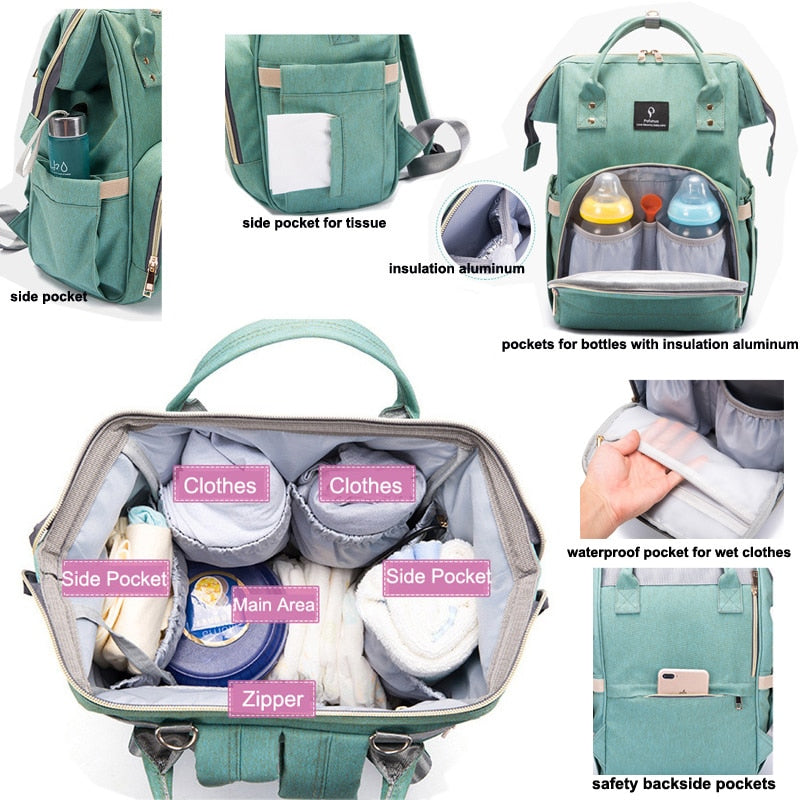Large Capacity Waterproof Diaper Bag Fashion Mommy Maternity
